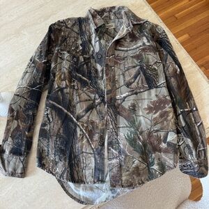 Woodland Camo Men's Button Down Shirt